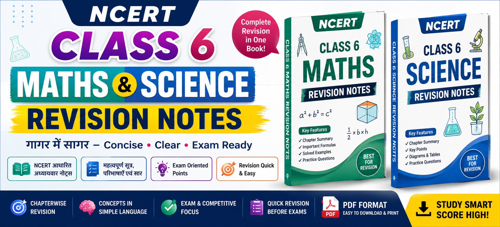 NCERT Class 6 Maths and Science Revision Notes